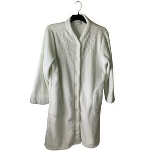 Miss Elaines Robe Fleece Dress Vintage Womens XL Sleepwear House Elegant Luxury
